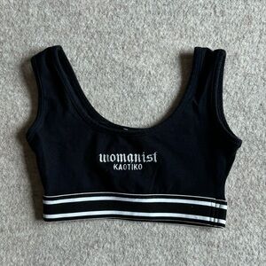 Kaotiko black womanist crop top